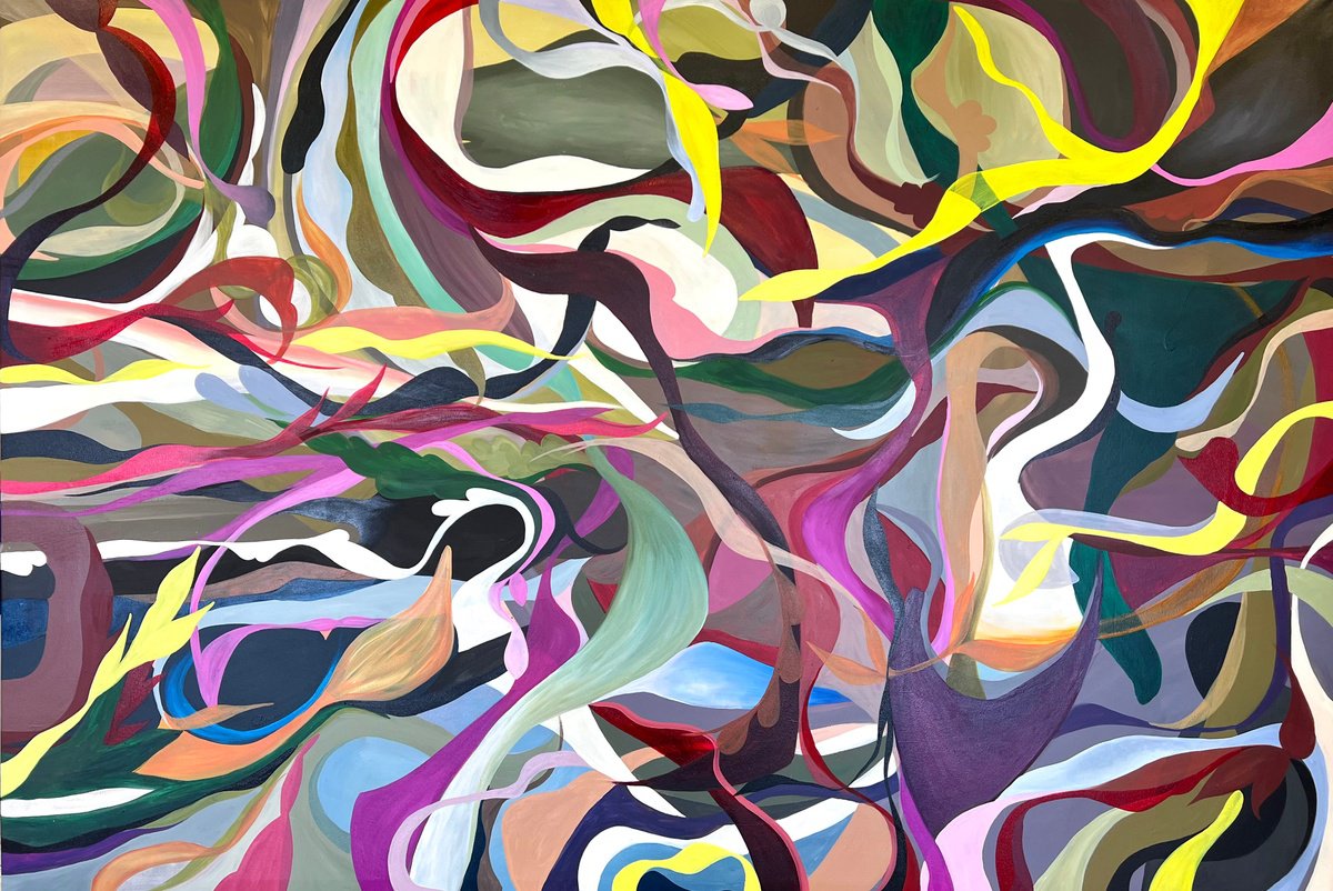 Expressive Oil Painting , A Coeur Ouvert By Maria Esmar, 98 X 67, Artwork For Sale On Artfinder
