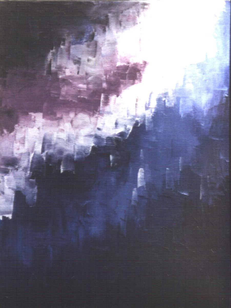 Abstract Landscape Oil Painting By Saroja Van Der Stegen, 24 X 31", Corazonada (Ref#:209-25P), Original Artwork