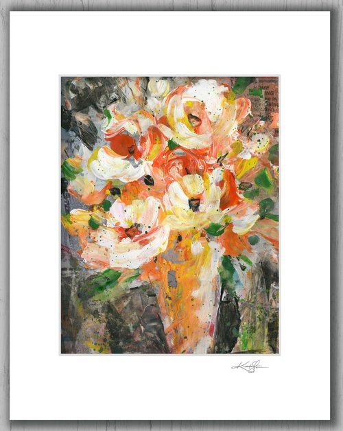Vintage Blooms 8 - Floral Painting by Kathy Morton Stanion by Kathy Morton Stanion