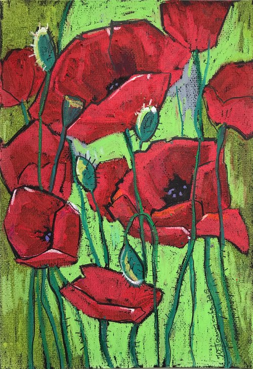 Poppies by Yuliia Pastukhova