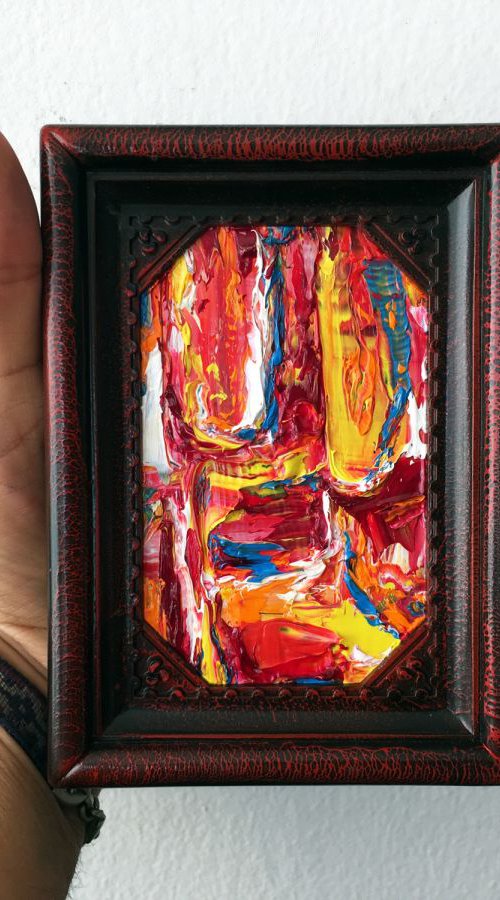 "Petit Paris" PMS Micro Painting, miniature framed by Preston M. Smith (PMS)