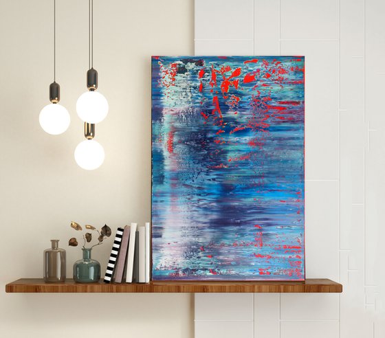 60x40 cm | 23.5 x 15.5″ Landscape Abstract Painting Original Canvas Art