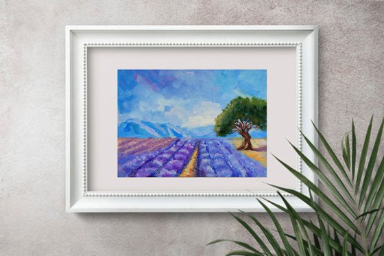 Lavender Field painting