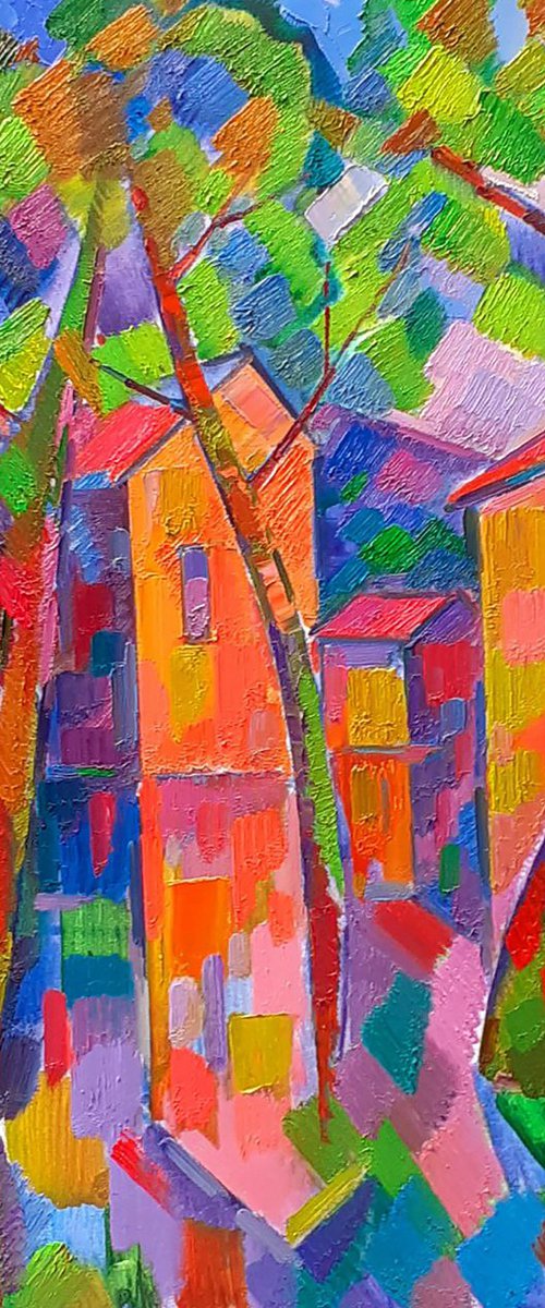 Houses through the trees by Peter Tovpev