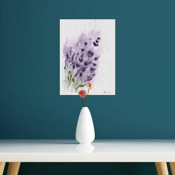 Lavender - wildflower (1 of 2) - Original Watercolor Painting