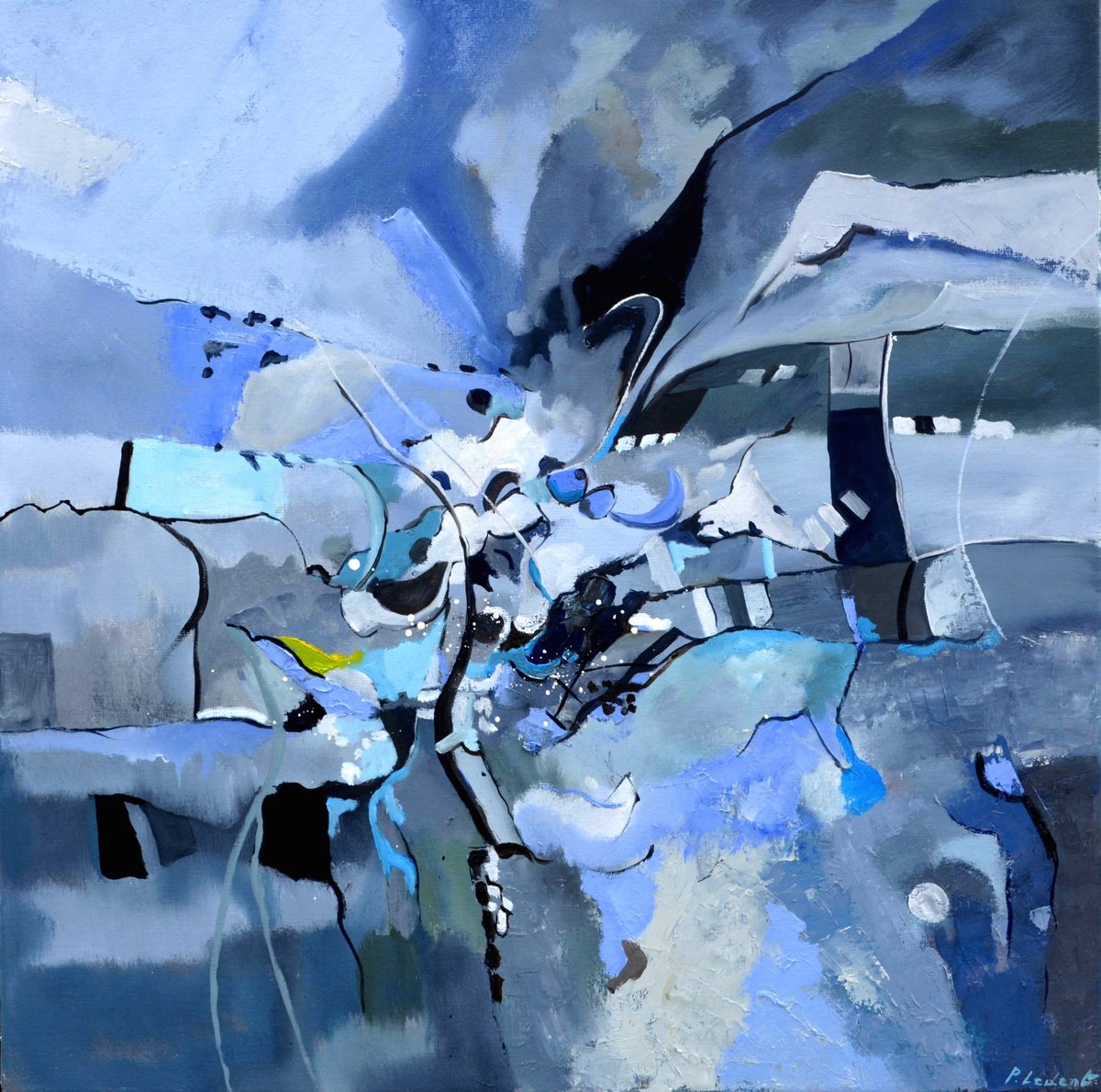 Deep In Blue- 8823 By Pol Henry Ledent, 31 X 31, Artwork For Sale On Artfinder