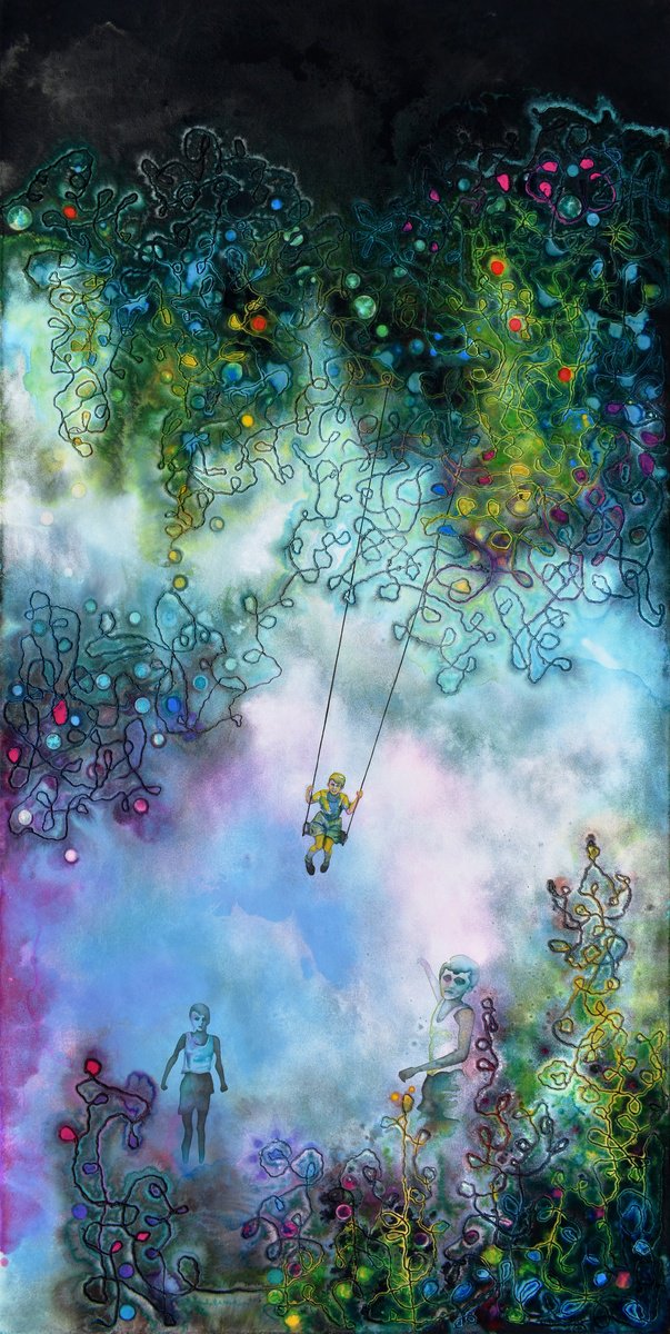 Dedalo Di Linee, Sogni, Figure By Milena Nicosia, 49 X 98, Artwork For Sale On Artfinder