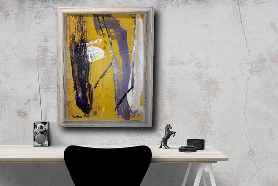 framed abstract painting za014