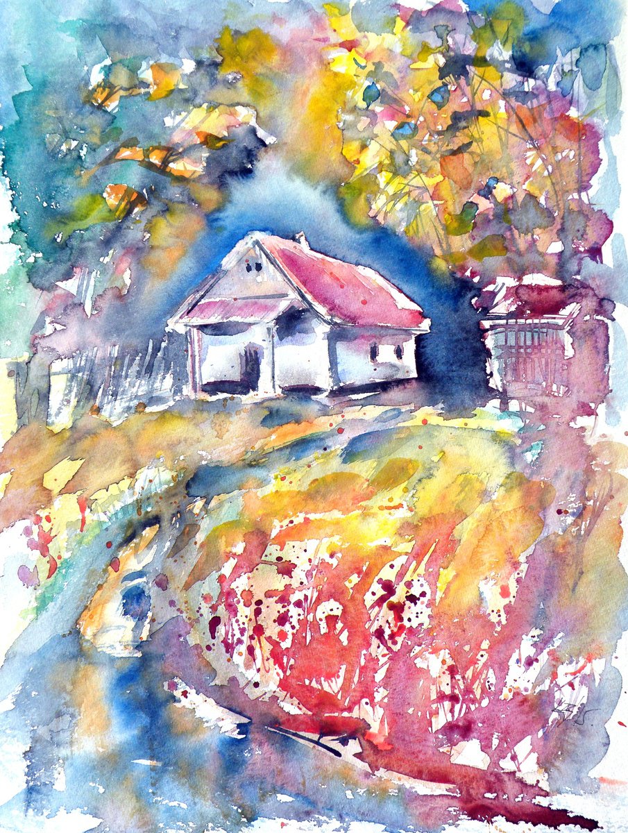Impressionistic Watercolour , After Rain By Kovacs Anna Brigitta, 12 X 16, Artwork For Sale On Artfinder