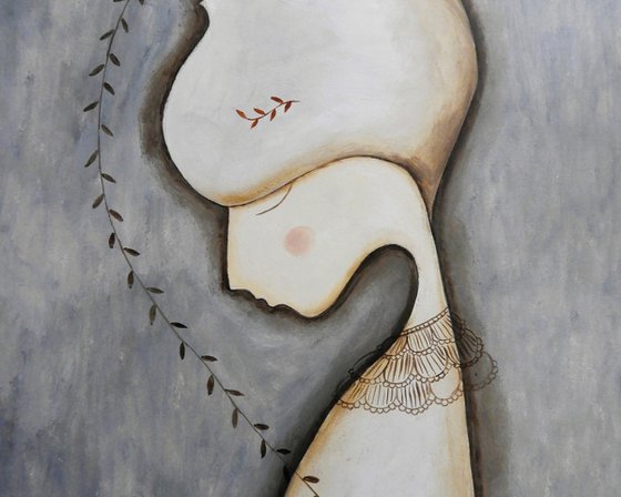 Girl with a plants vase 2