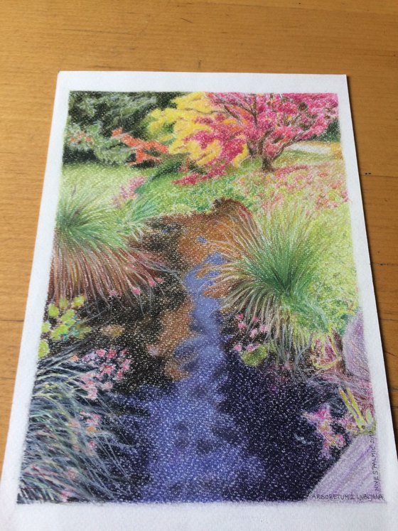 ARBORETUM II pastel drawing