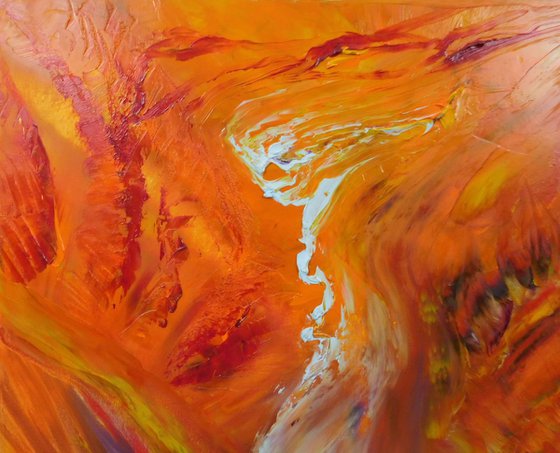 Eternal battle -  70x80 cm, Original abstract painting, oil on canvas