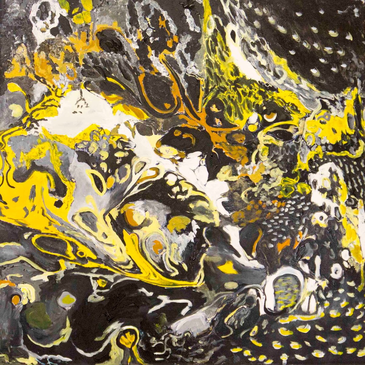 Abstract Acrylic Painting By Km Arts, 20 X 20", Dynamic Fall, Original Artwork