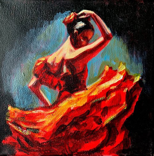 Flamenco dance 6 by Anzhelika Klimina