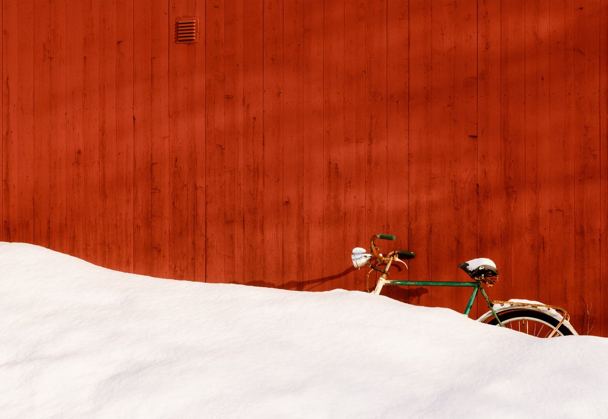 Graphic Cityscapes Photograph By Tom Hanslien, 47 X 33", Waiting For Spring Ii, Original Artwork