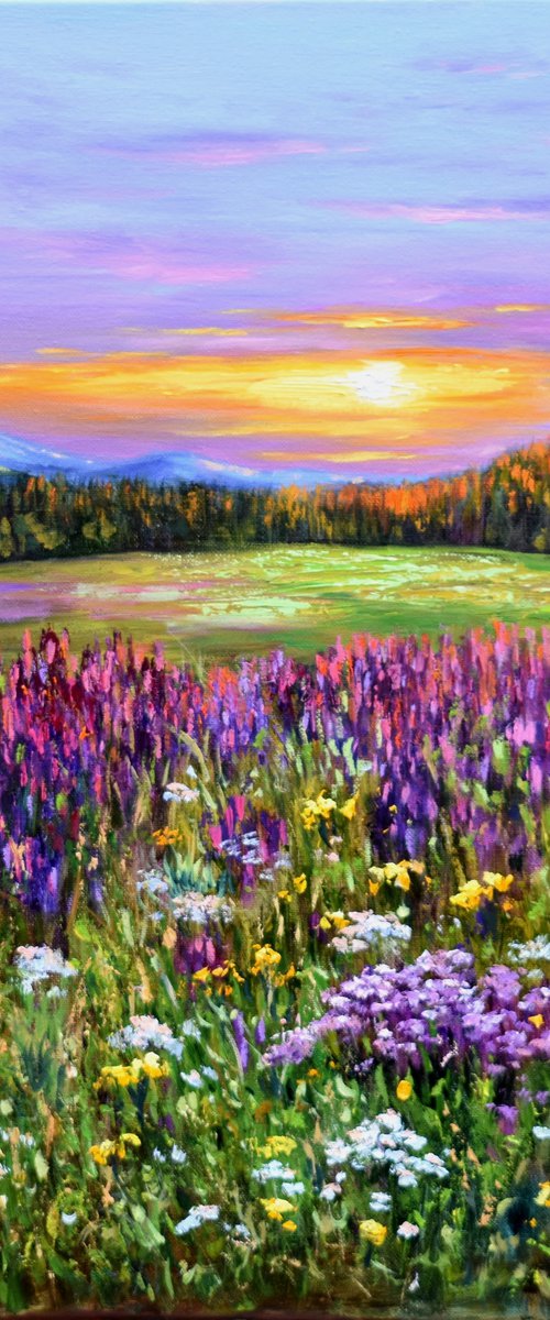 Evening Meadow by Yulia Nikonova