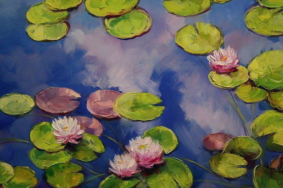 "Pond with water lilies"