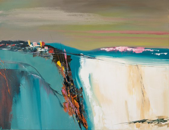 Niagara - Abstract landscape painting -  Ready to hang