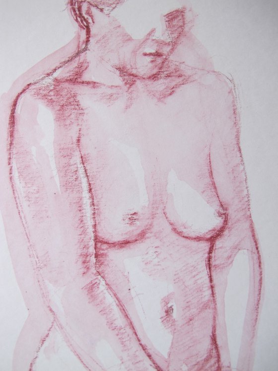 Standing female nude