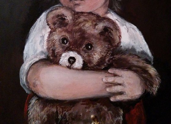 Little Boy with Teddy Bear