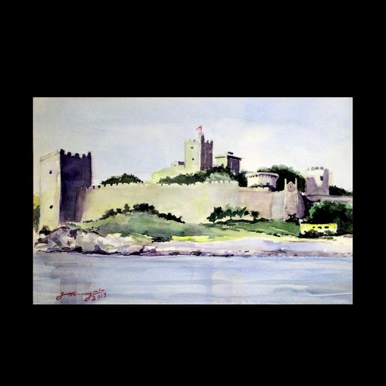 Bodrum Castle (Turkey), Watercolor on Paper, 30 x 20 cm