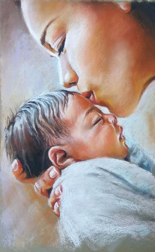 Motherhood - kiss by Magdalena Palega