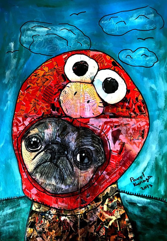 Portrait of funny dog