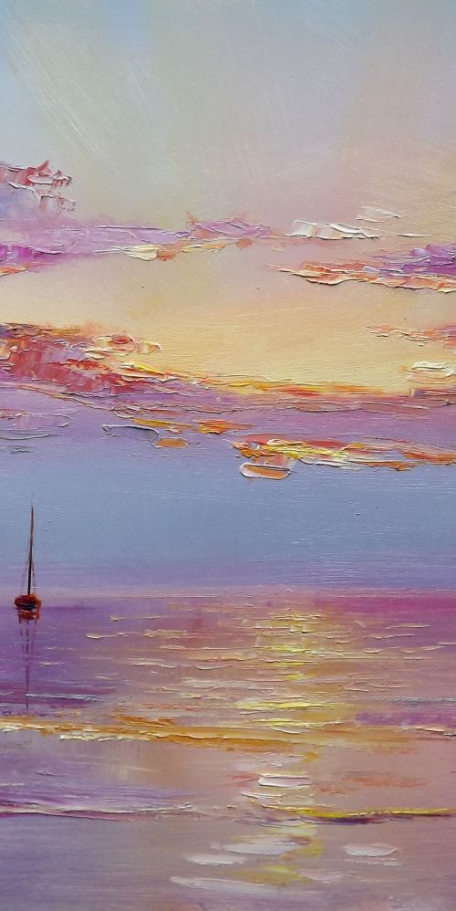 Boat in Sunrise by Evald