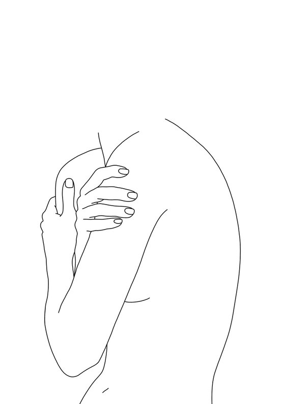 Nude figure illustration - Hetty - Art print