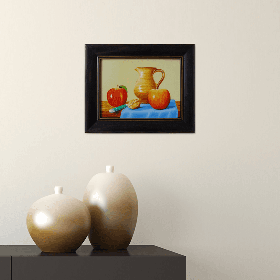 Two apples on the table