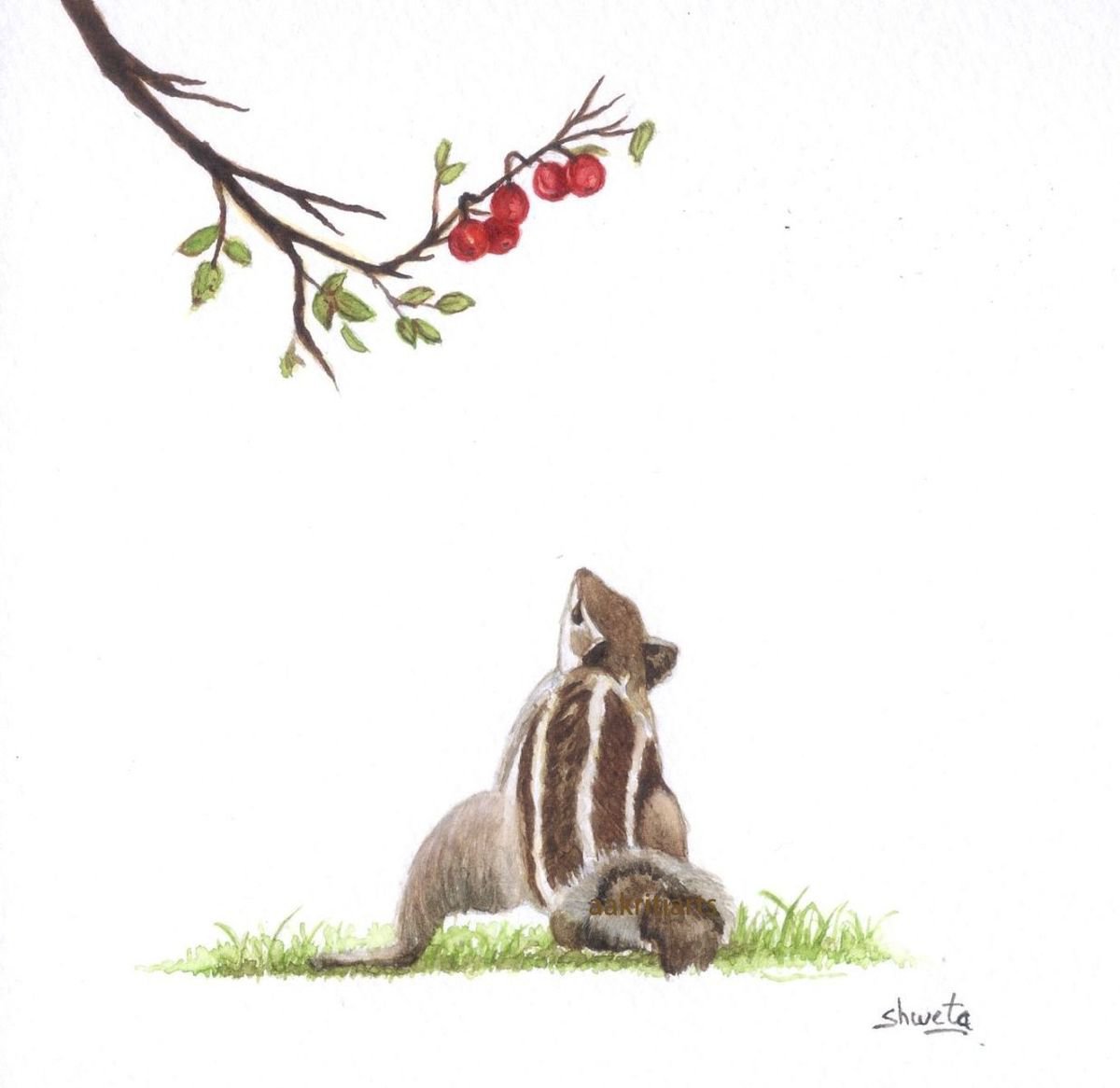 Squirrel and the Red Berries by Shweta Mahajan