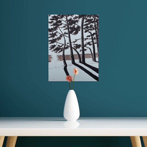 Cap Coz Beach - Burnt Umber ink