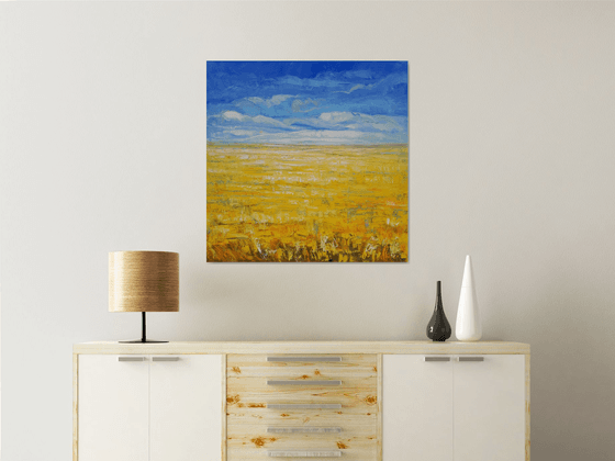 Yellow Field 80x80cm