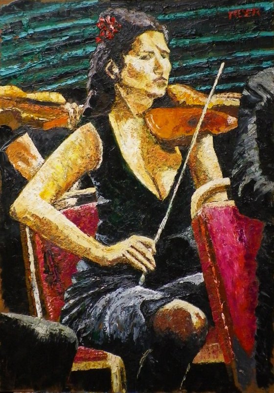 Violinist from the Divan Orchestra