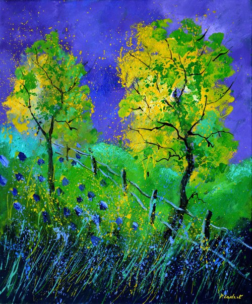 Two trees in summer by Pol Henry Ledent