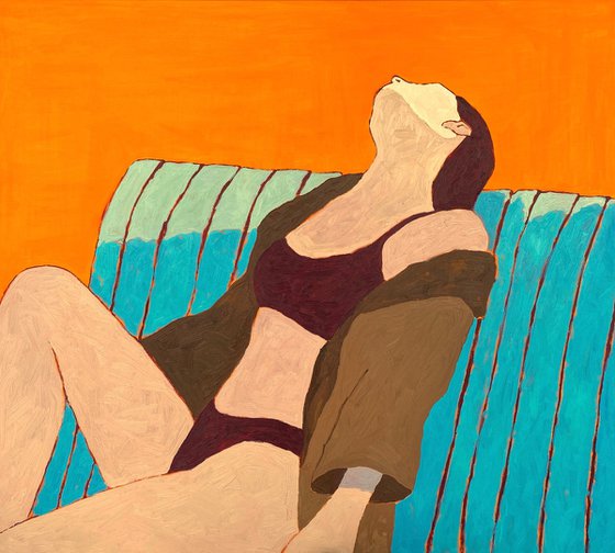 Comfort and Ease — Contemporary figurative oil painting art