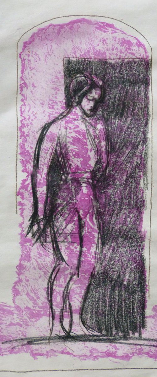 The Woman, ink and pencil on paper 24x31 cm by Frederic Belaubre