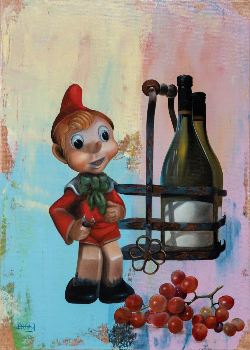 Surrealistic Oil Painting , Bugia By Nicoletta Bagatti, 21 X 29, Artwork For Sale On Artfinder