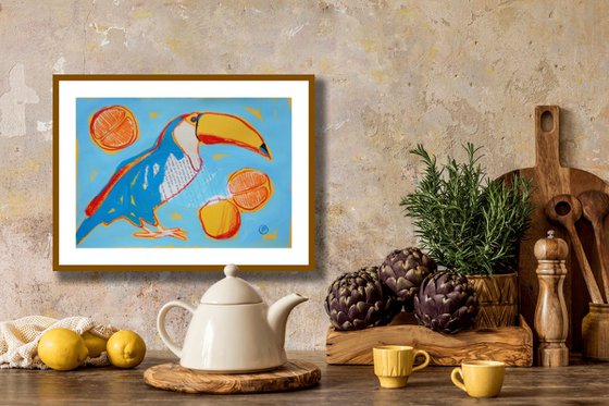 Toucan and oranges