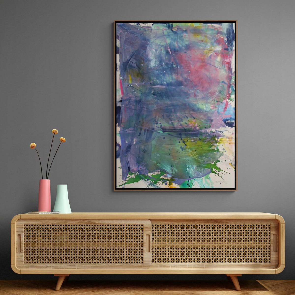 Expressive Painting , Catching The Rainbow By Daniela Schweinsberg, 39 X 55, Artwork For Sale On Artfinder