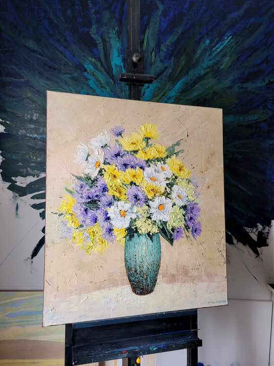 Bouquet in a vase  70x80cm