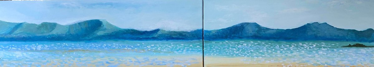  Newborough Beach 2 By Shabs Beigh, 39 X 12, Artwork For Sale On Artfinder