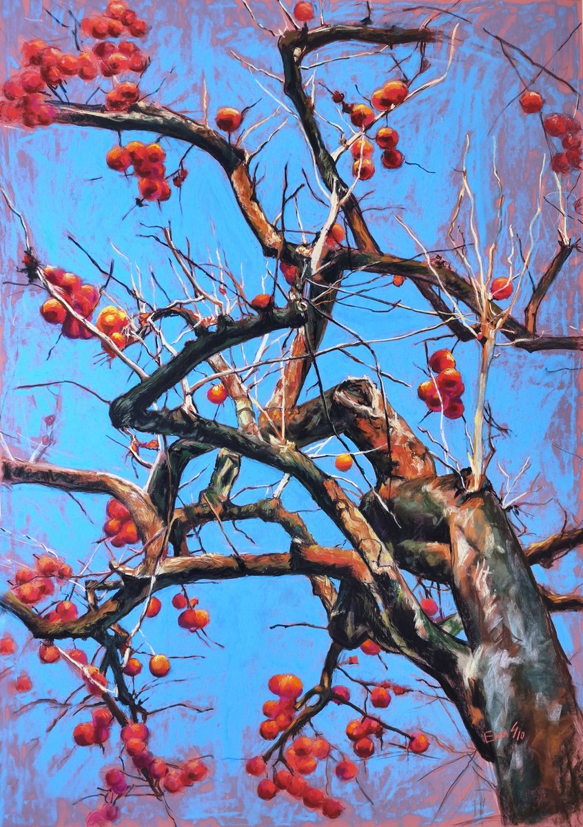 Impressionistic Pastel Drawing , Portrait Of A Tree By Elza Slo, 28 X 39, Artwork For Sale On Artfinder