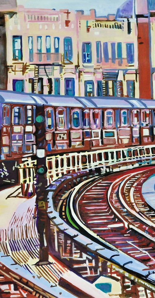 Train journey / 85,5 x 70 cm by Alexandra Djokic