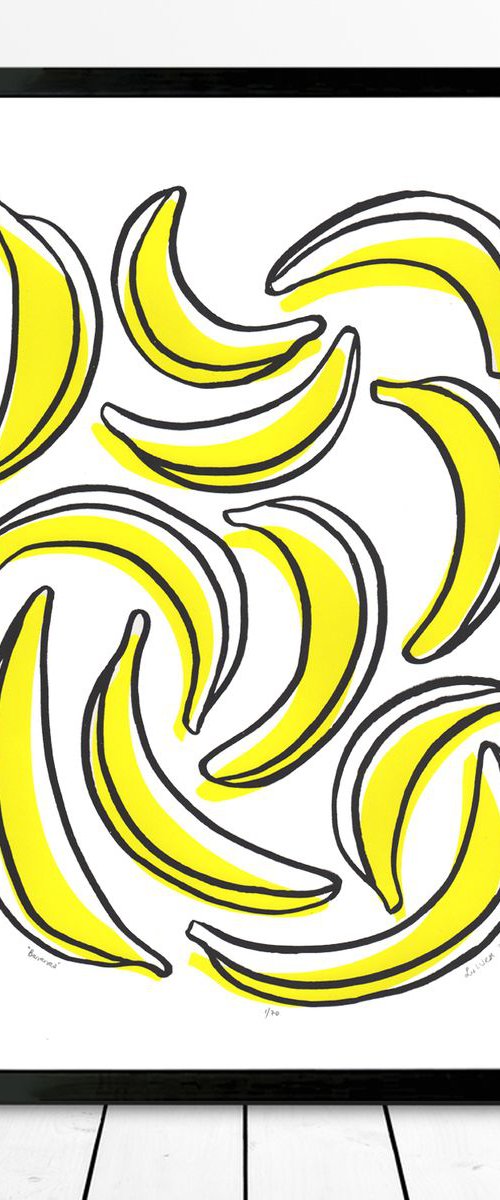 Bananas - Framed - FREE UK Delivery by Lu West