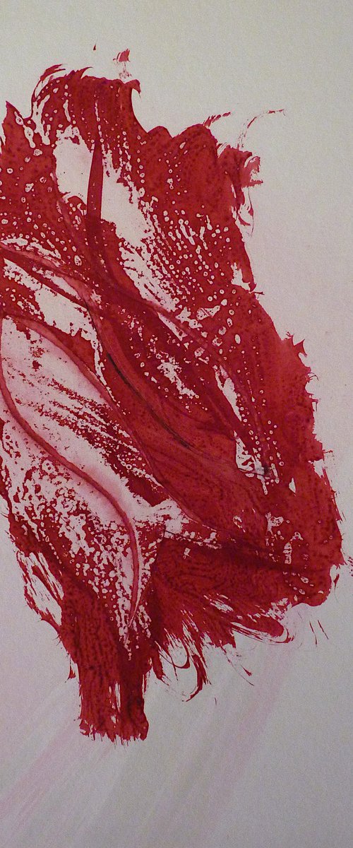 The Red Abstract 1, 21x29 cm - AF exclusive by Frederic Belaubre