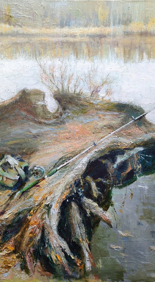 Appeasement on the river. Fishing by Helen Shukina