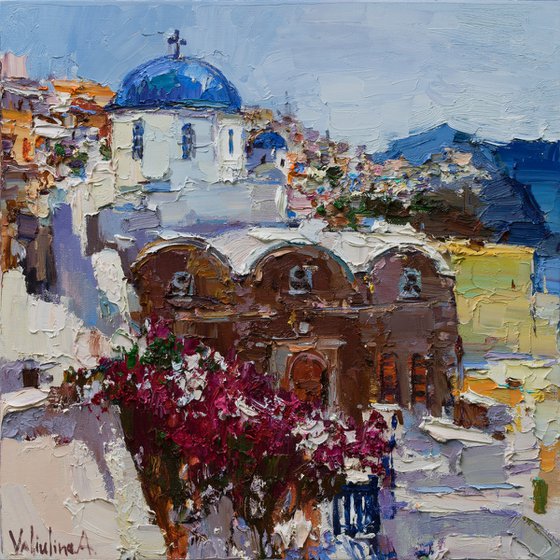 Santorini, Greece - Original landscape painting