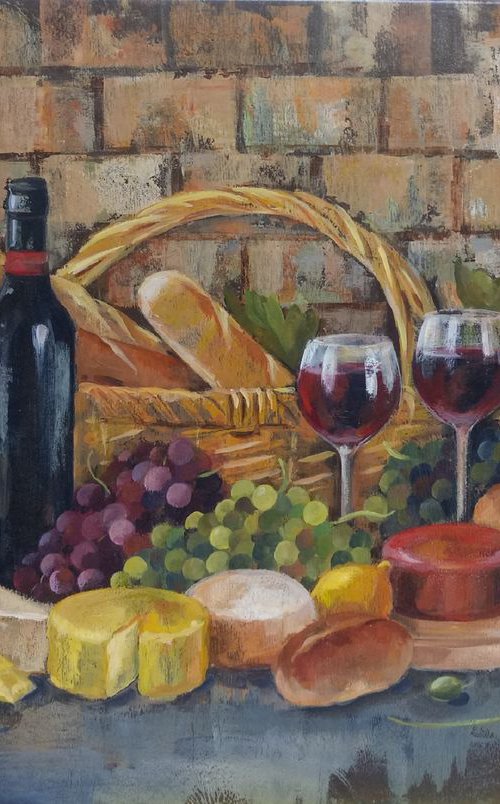 Tuscan Evening Wine by Silvia  Vassileva