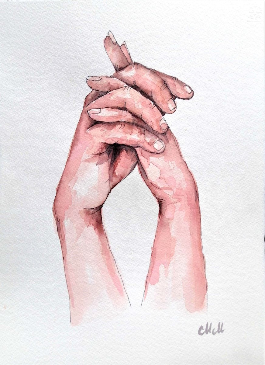 Lovers holding hands V by Mateja Marinko